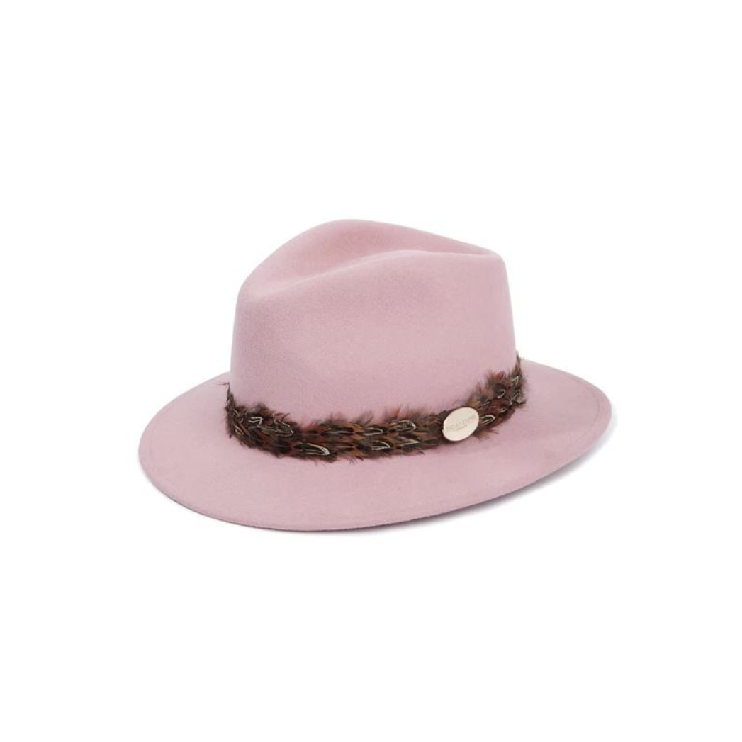 An image of the Hicks & Brown Suffolk Pheasant Feather Wrap Fedora