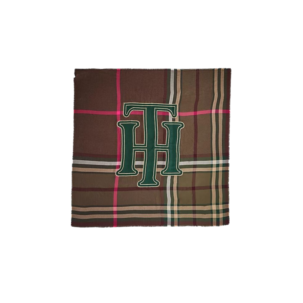 An image of the Tommy Hilfiger Feminine Prep Blanket Check Scarf