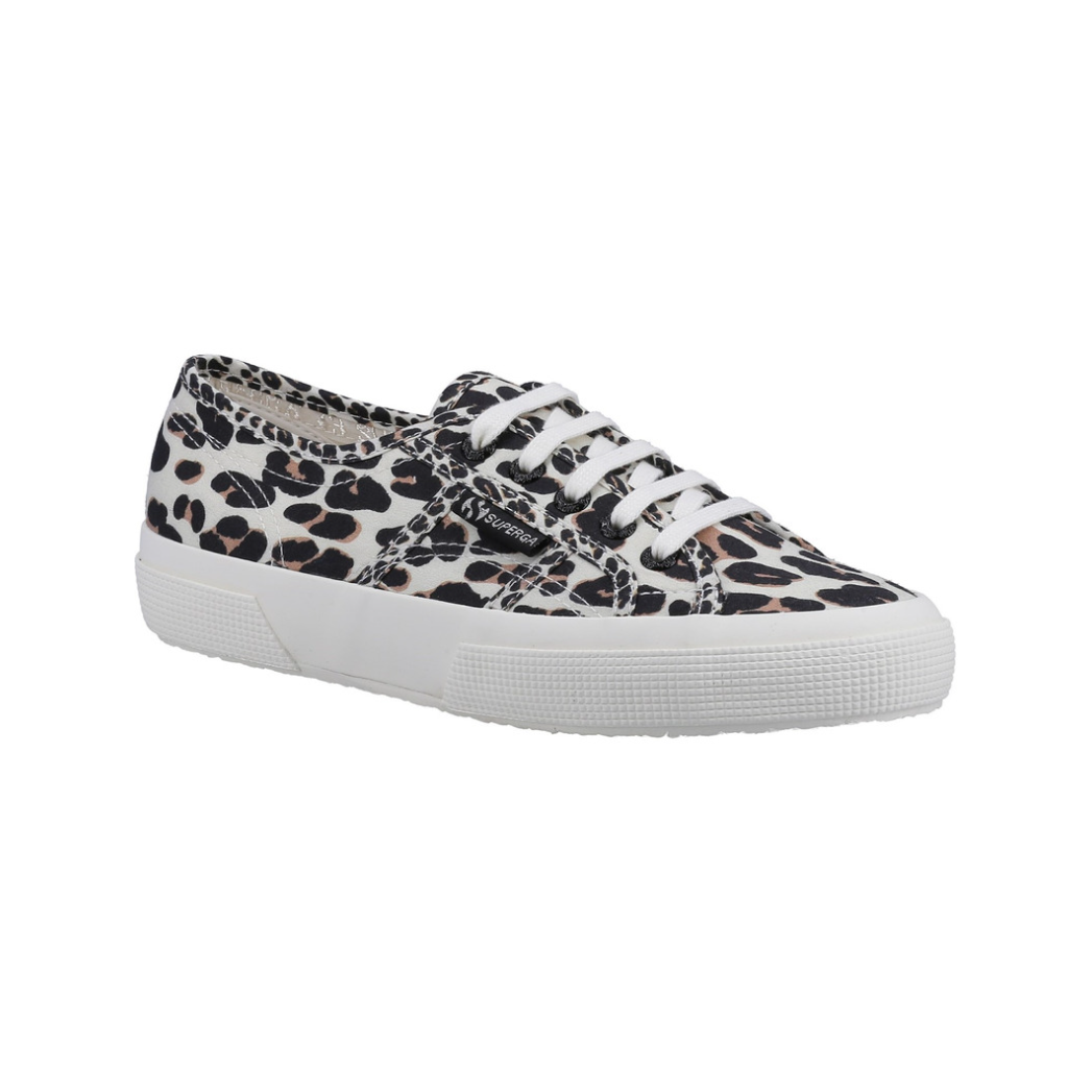 Superga leopard print sales trainers