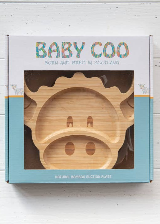 An image of the Hairy Coo Highland Cow Bamboo Plate