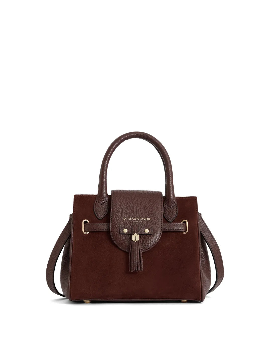 Fairfax & Favor Mini Windsor Handbag Port Suede