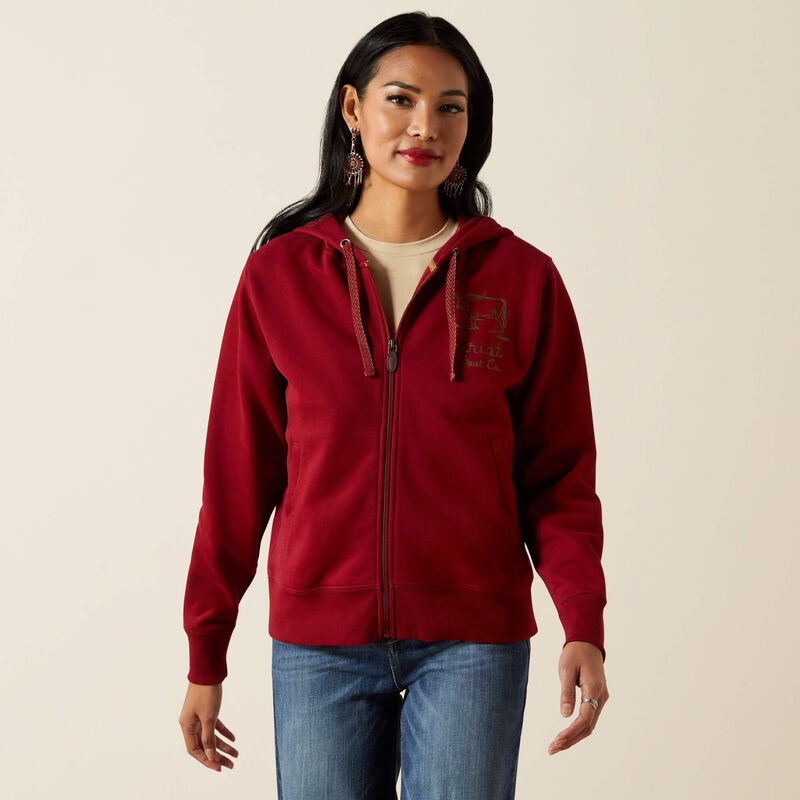 An image of the Ariat Stitched Full Zip Hoodie