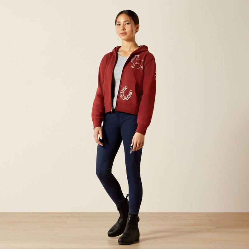 An image of the Ariat Youth Spiffy Full Zip Sweatshirt