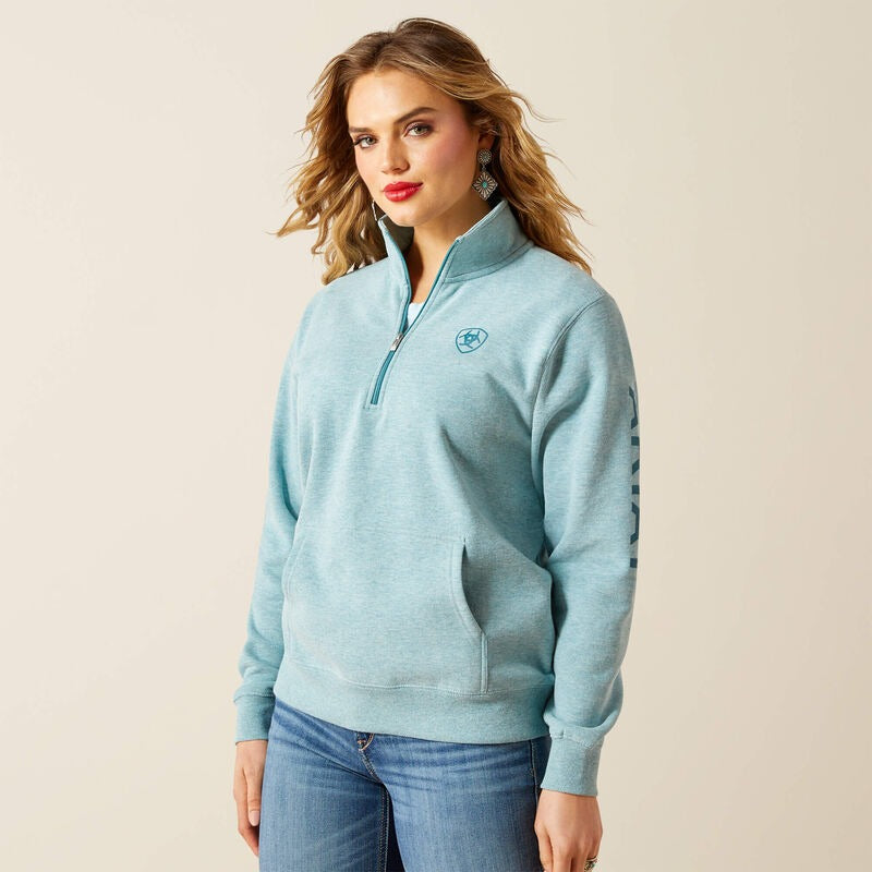 An image of the Ariat Foundation Logo 1/2 Zip Sweatshirt