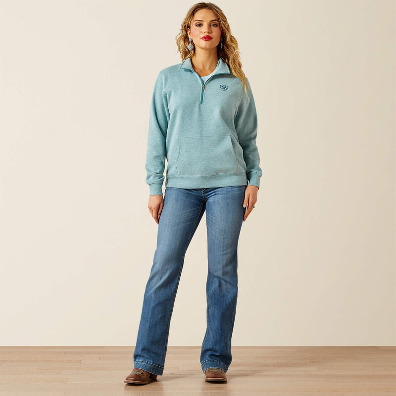 An image of the Ariat Foundation Logo 1/2 Zip Sweatshirt