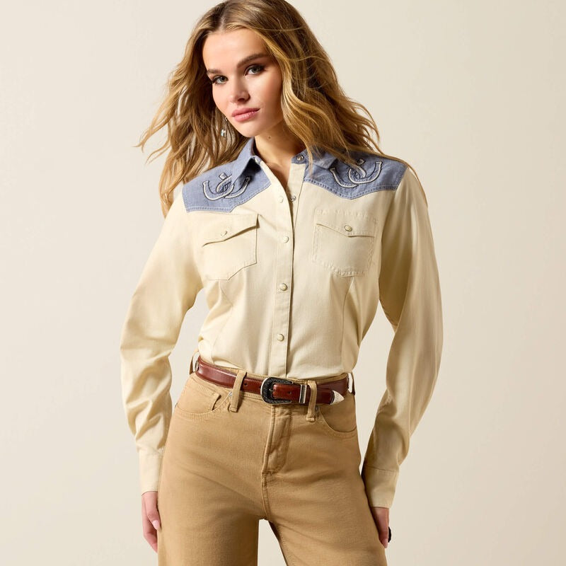 An image of the Ariat Horseshoe Western Shirt