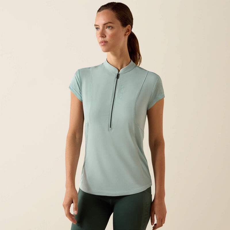 An image of the Ariat Breathe 1/2 Zip Crop Sleeve Baselayer