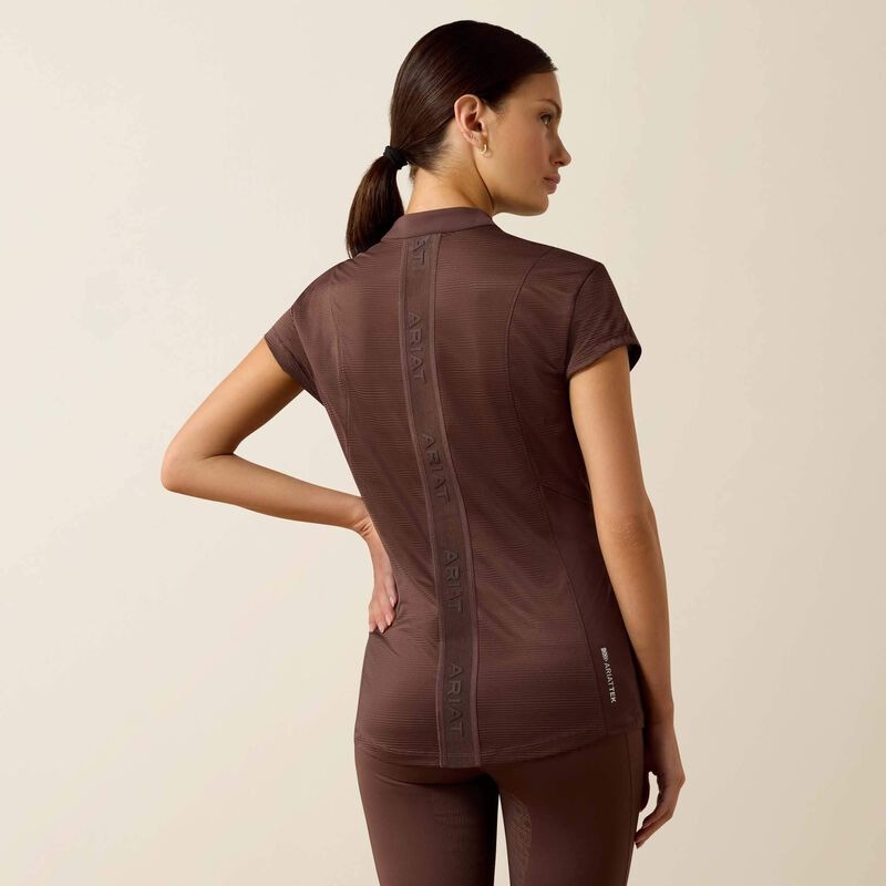 An image of the Ariat Breathe 1/2 Zip Crop Sleeve Baselayer