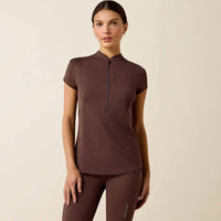 An image of the Ariat Breathe 1/2 Zip Crop Sleeve Baselayer