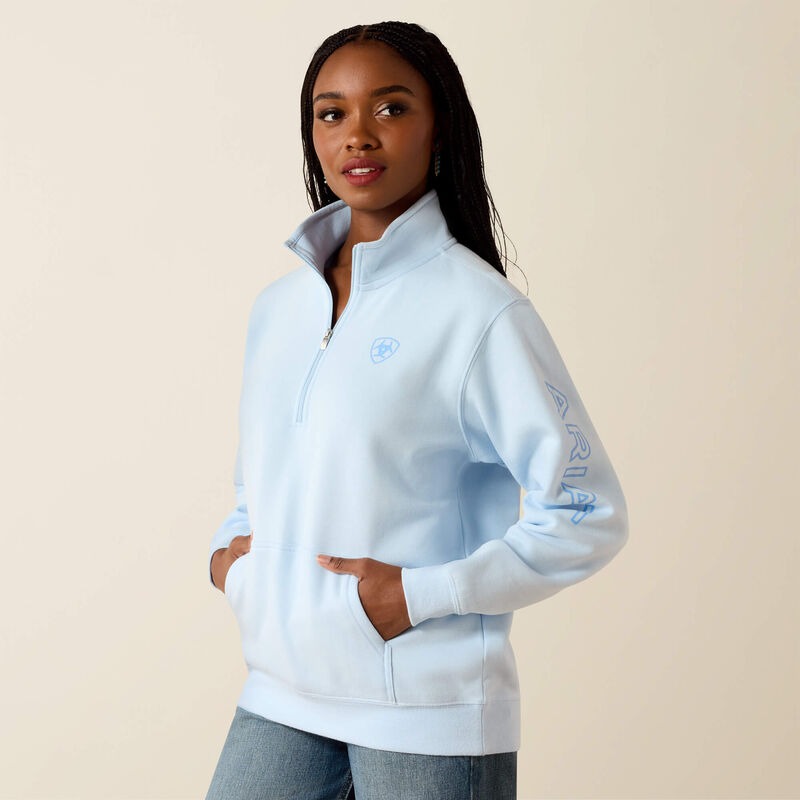 An image of the Ariat Foundation Logo 1/2 Zip Sweatshirt