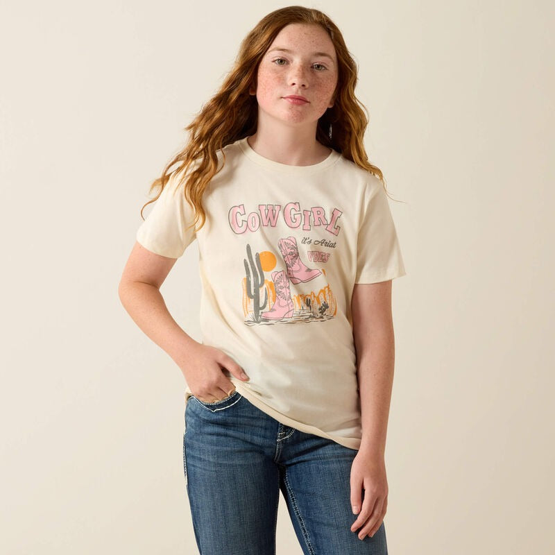 An image of the Ariat Girls Ariat Cowgirl Vibes T-Shirt