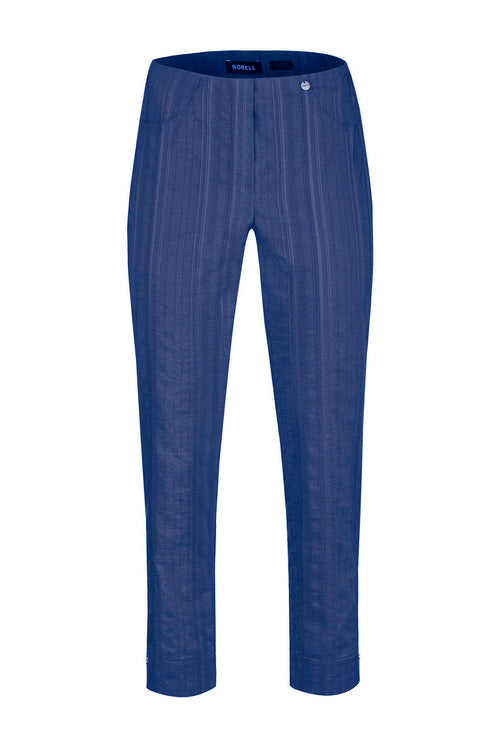 An image of the Robell Bella Trousers in the colour Royal Blue.