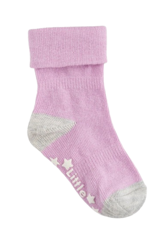 An image of the The Little Sock Co Lilac Non-Slip Stay On Socks