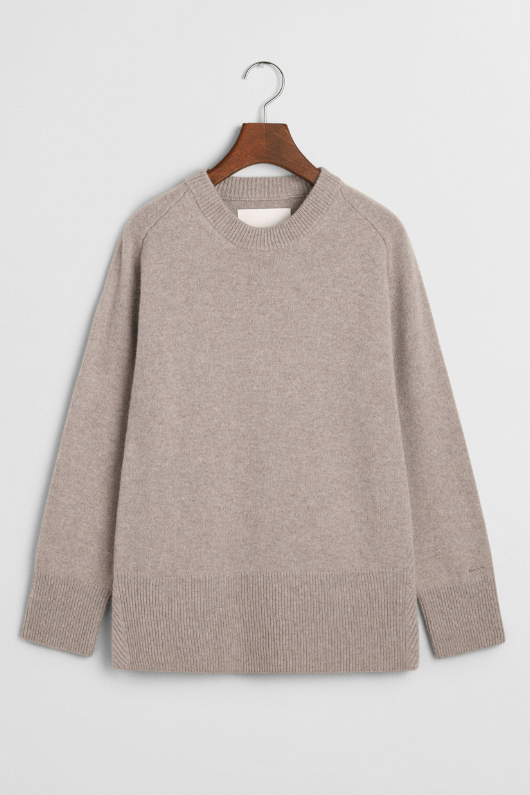 An image of the Gant Herringbone Detail Crew Neck Jumper