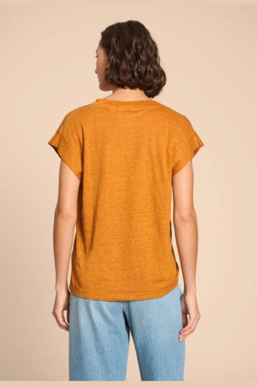 An image of the White Stuff Ivy Linen V-Neck Tee