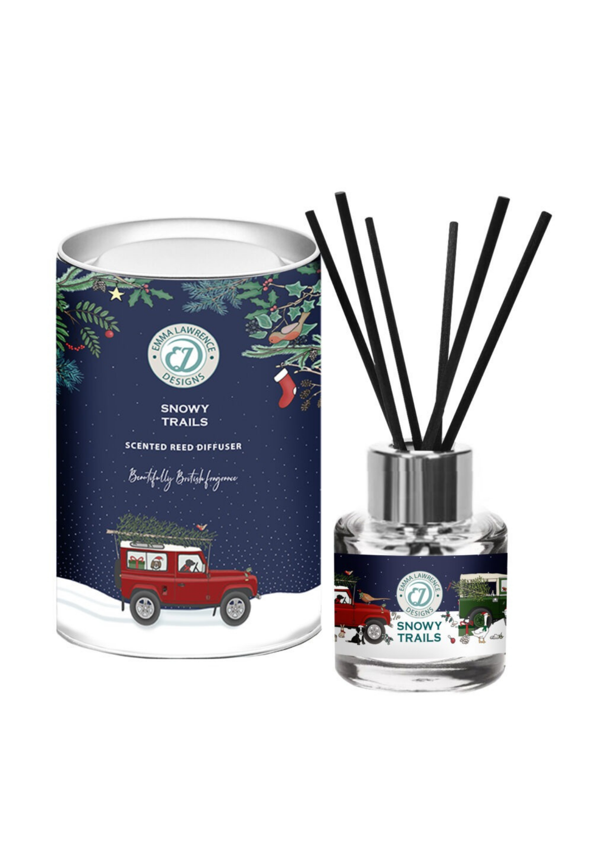 An image of the The Country Candle Company Emma Lawrence Festive Reed Diffuser 50ml