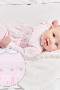 Strawberry Cotton Sleepsuit