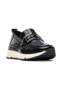 An image of the Carmela Leather Buckle Platform Loafer