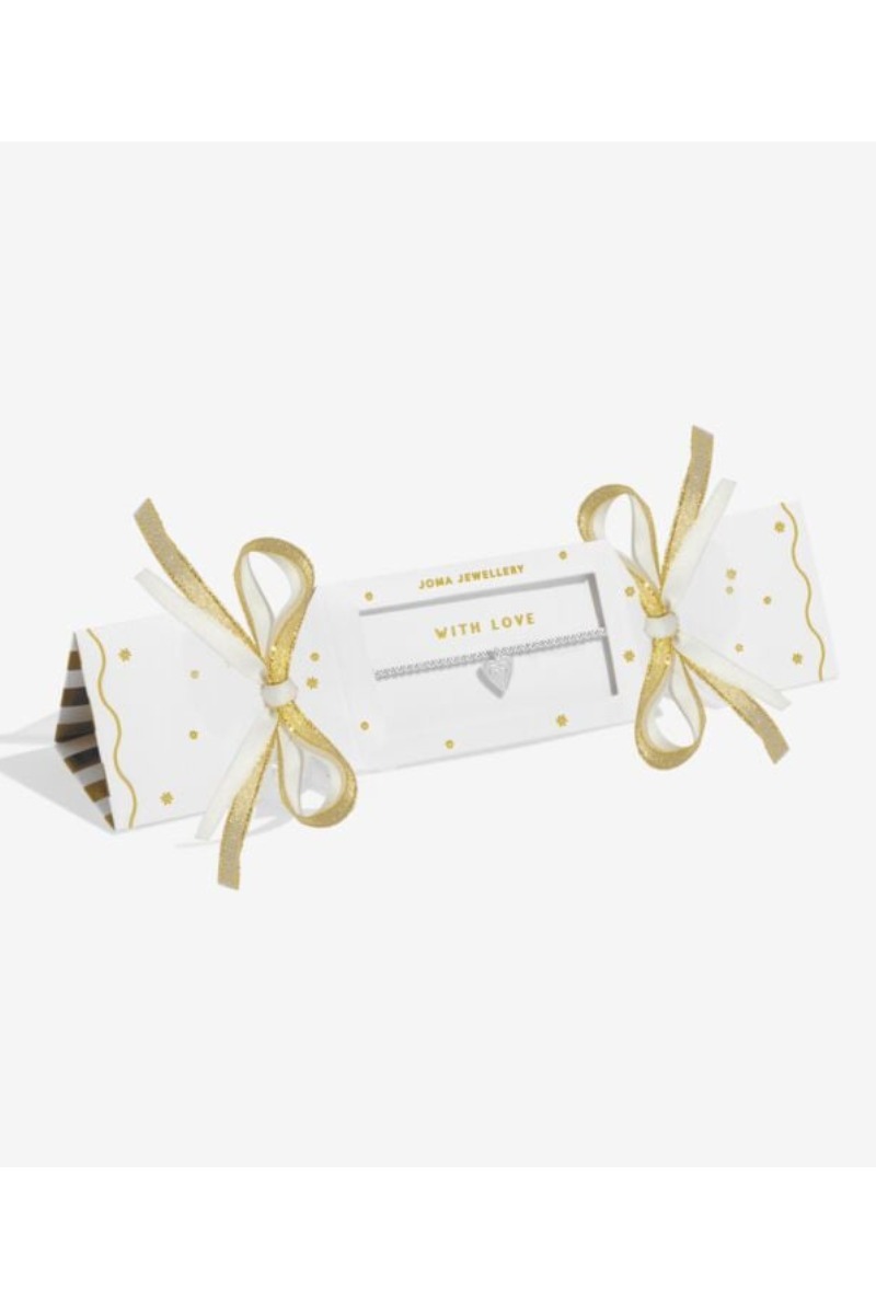 An image of the Joma Jewellery Christmas Cracker 'With Love' Bracelet