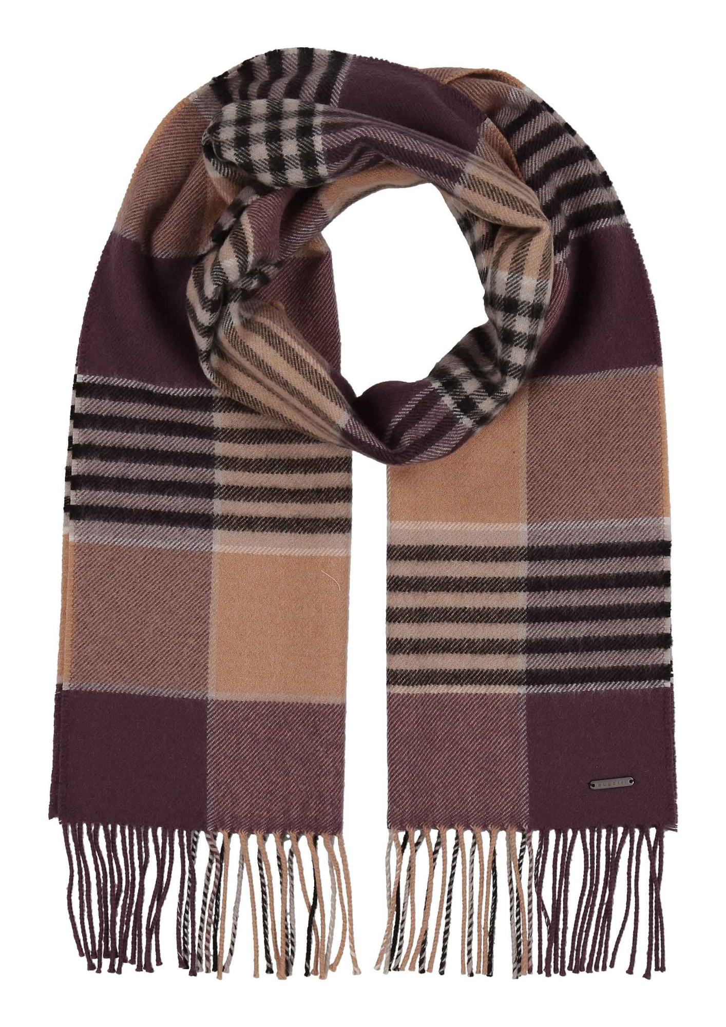 An image of the Bugatti Check Wool Scarf