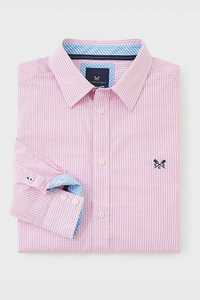 An image of the Crew Clothing Classic Micro Gingham Shirt