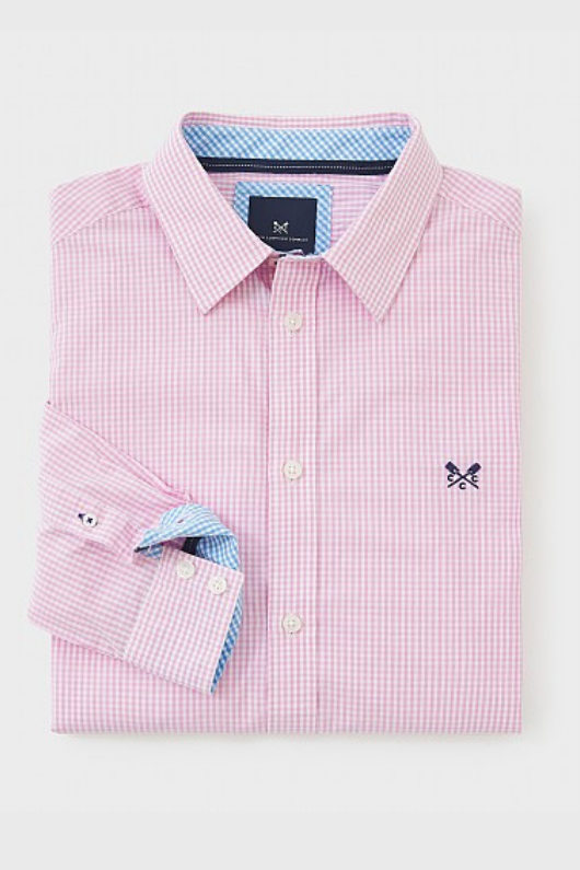 An image of the Crew Clothing Classic Micro Gingham Shirt