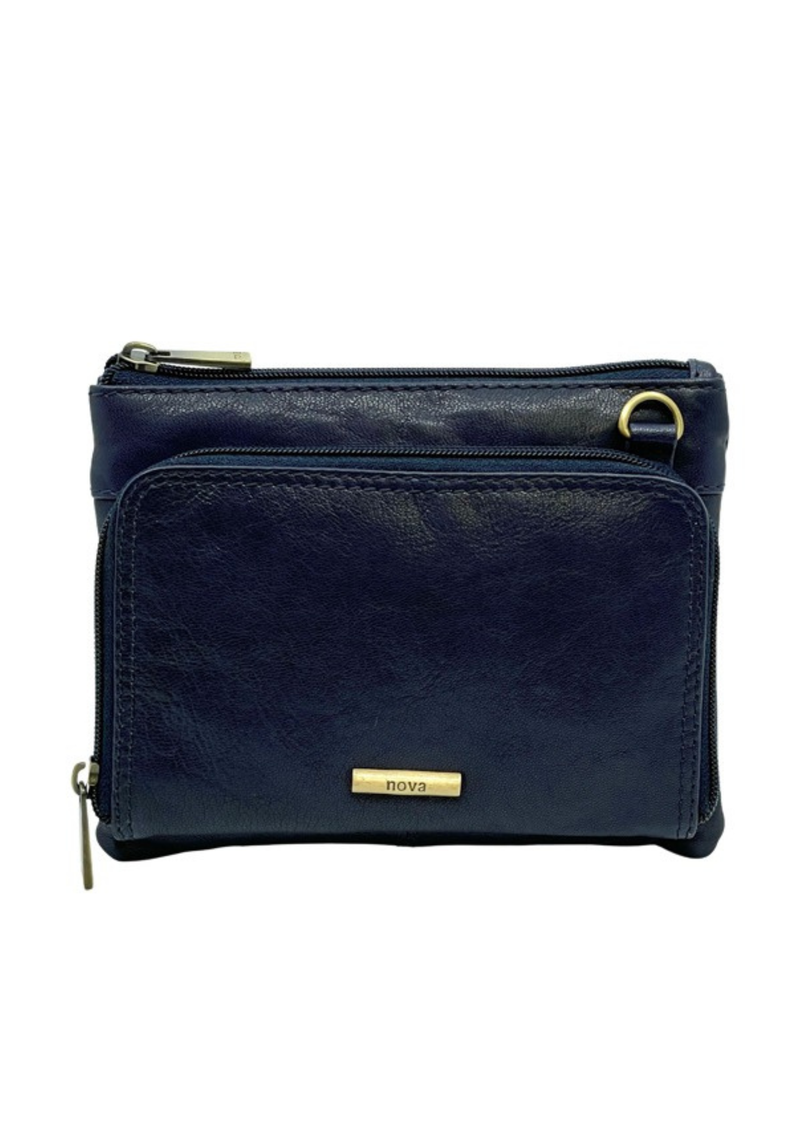 An image of the Nova Leathers Leather Small Organiser Pocket Bag
