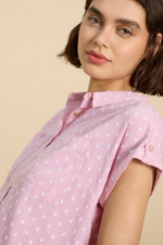 An image of the White Stuff Ellie Organic Cotton Shirt in the colour Pink Multi.