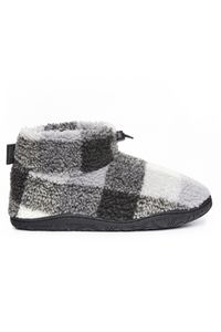 An image of the Bedroom Athletics Neeson Shorter Length Check Sherpa Slipper Boots