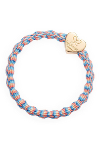 An image of the By Eloise Metallic Gold Heart Elastic Hairband