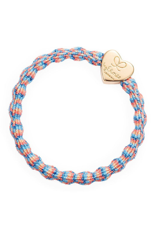 An image of the By Eloise Metallic Gold Heart Elastic Hairband
