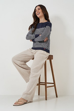 An image of the Crew Clothing Cassandra Stripe Top