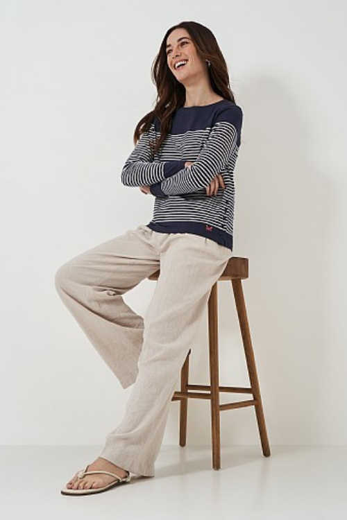 An image of the Crew Clothing Cassandra Stripe Top
