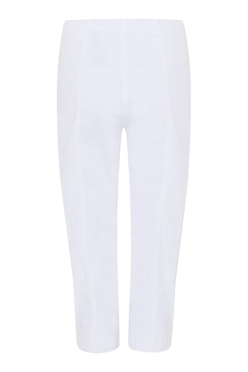 An image of the Robell Marie Trousers in the colour White.
