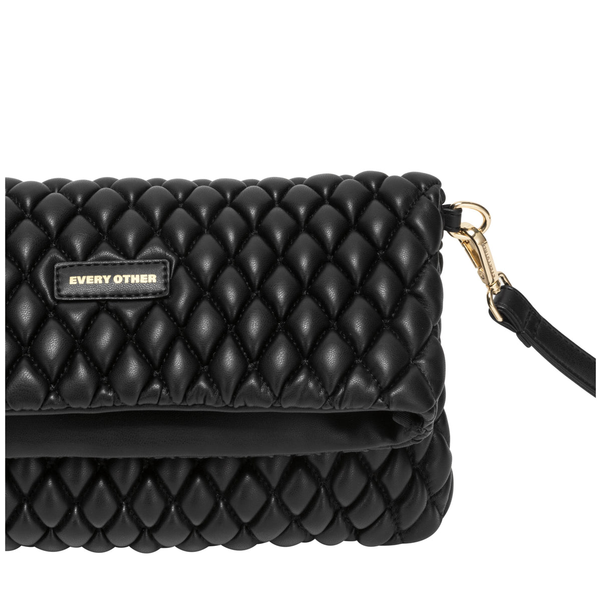 Quilted Flap Over Clutch Cross Body Bag