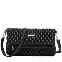 Quilted Flap Over Clutch Cross Body Bag