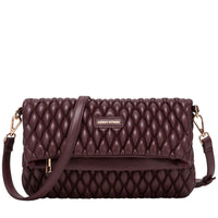 Quilted Flap Over Clutch Cross Body Bag