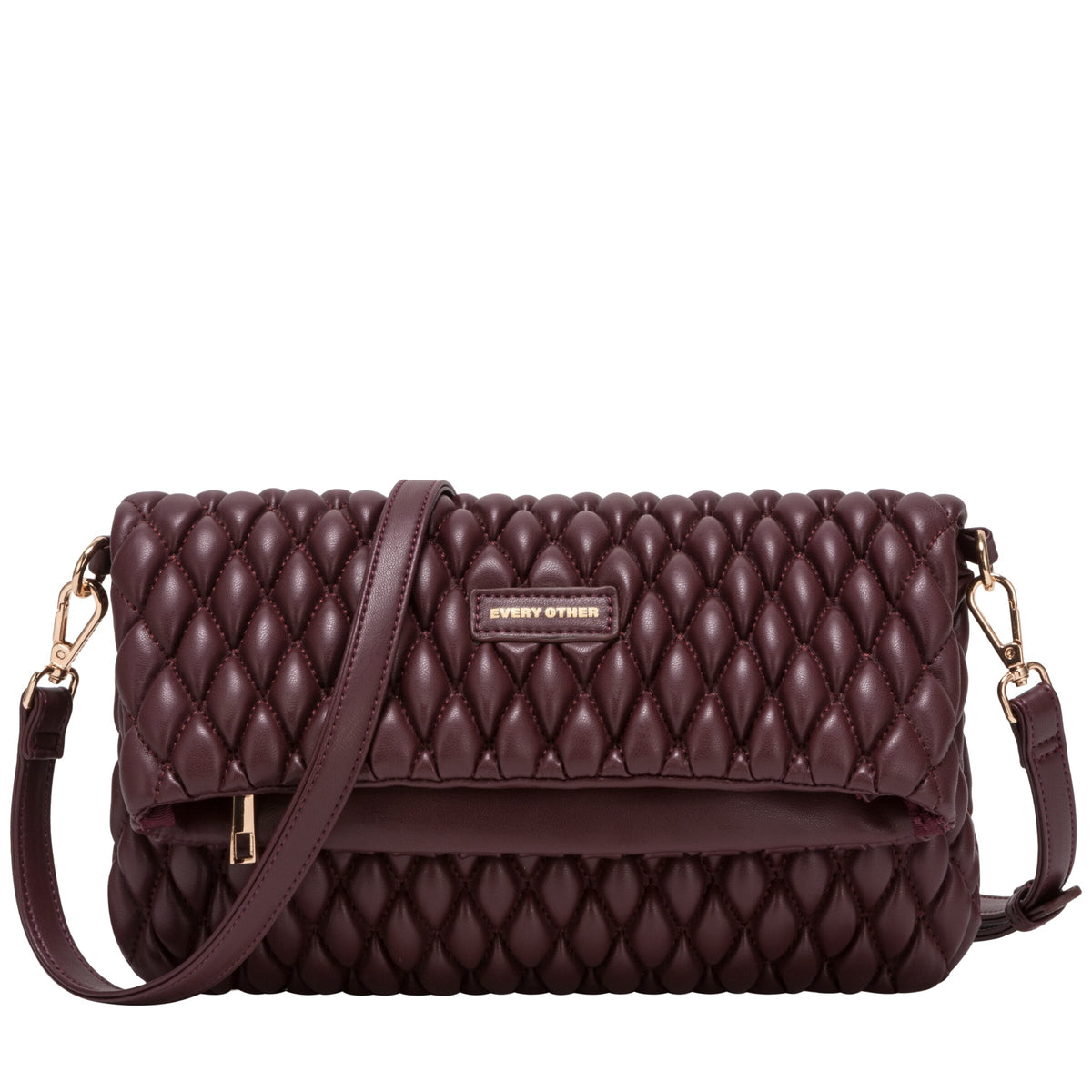Quilted Flap Over Clutch Cross Body Bag