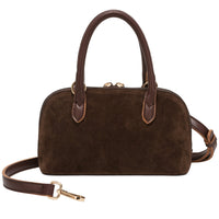 Suede Effect Mini Bowling Bag