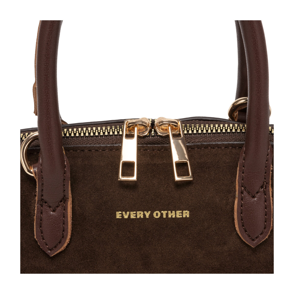 Suede Effect Mini Bowling Bag