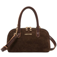 Suede Effect Mini Bowling Bag