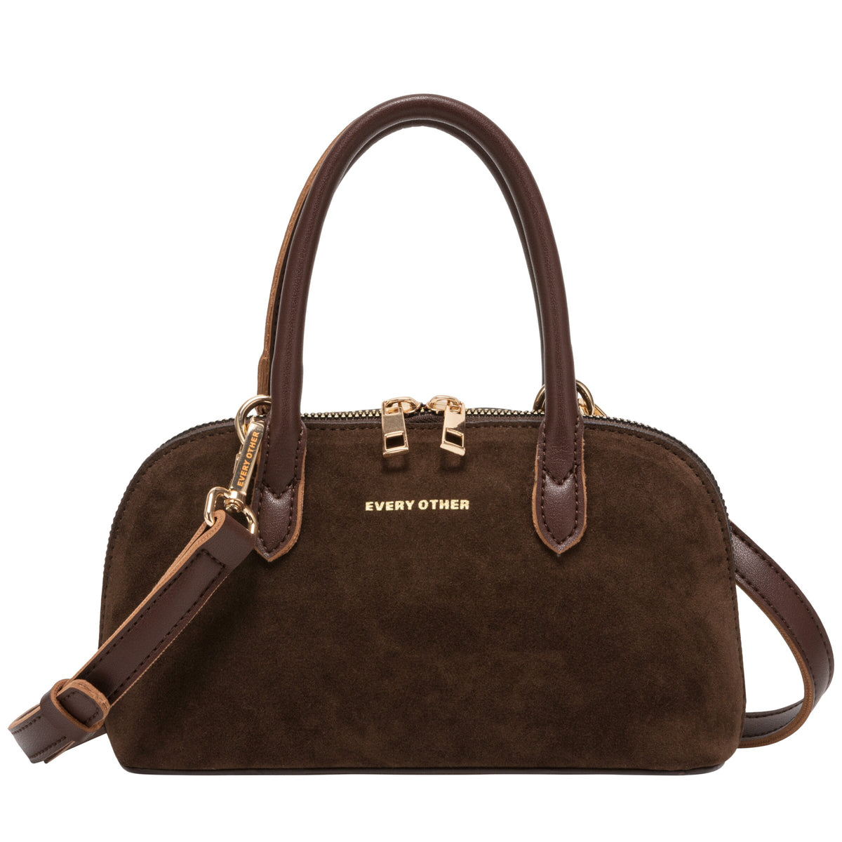Suede Effect Mini Bowling Bag
