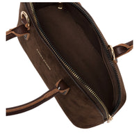 Suede Effect Mini Bowling Bag