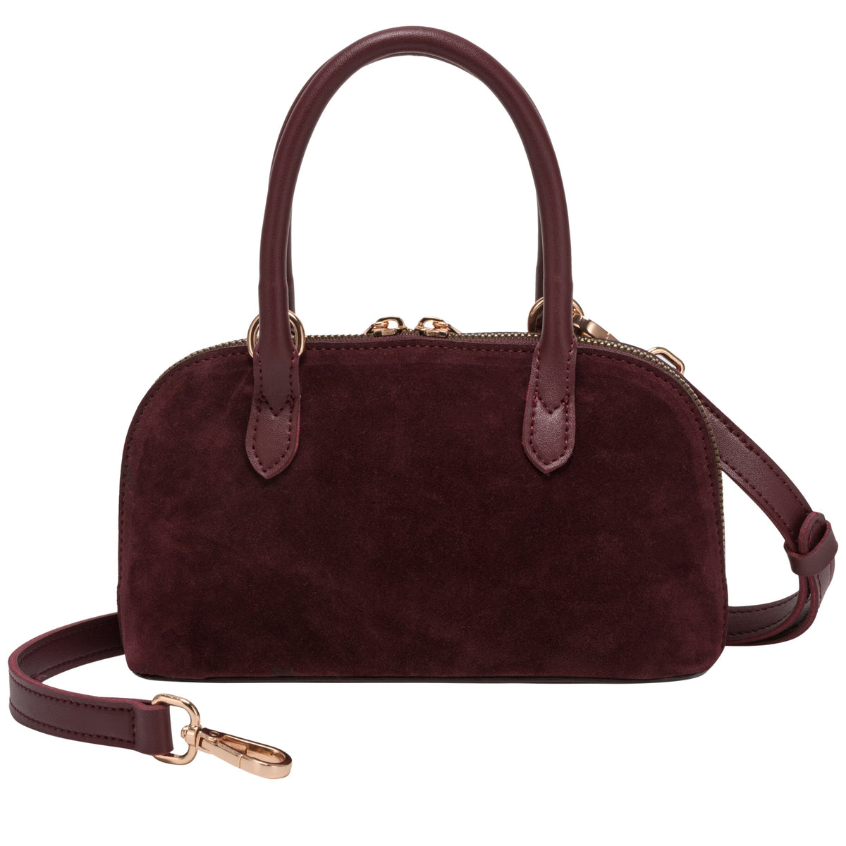Suede Effect Mini Bowling Bag