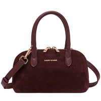 Suede Effect Mini Bowling Bag