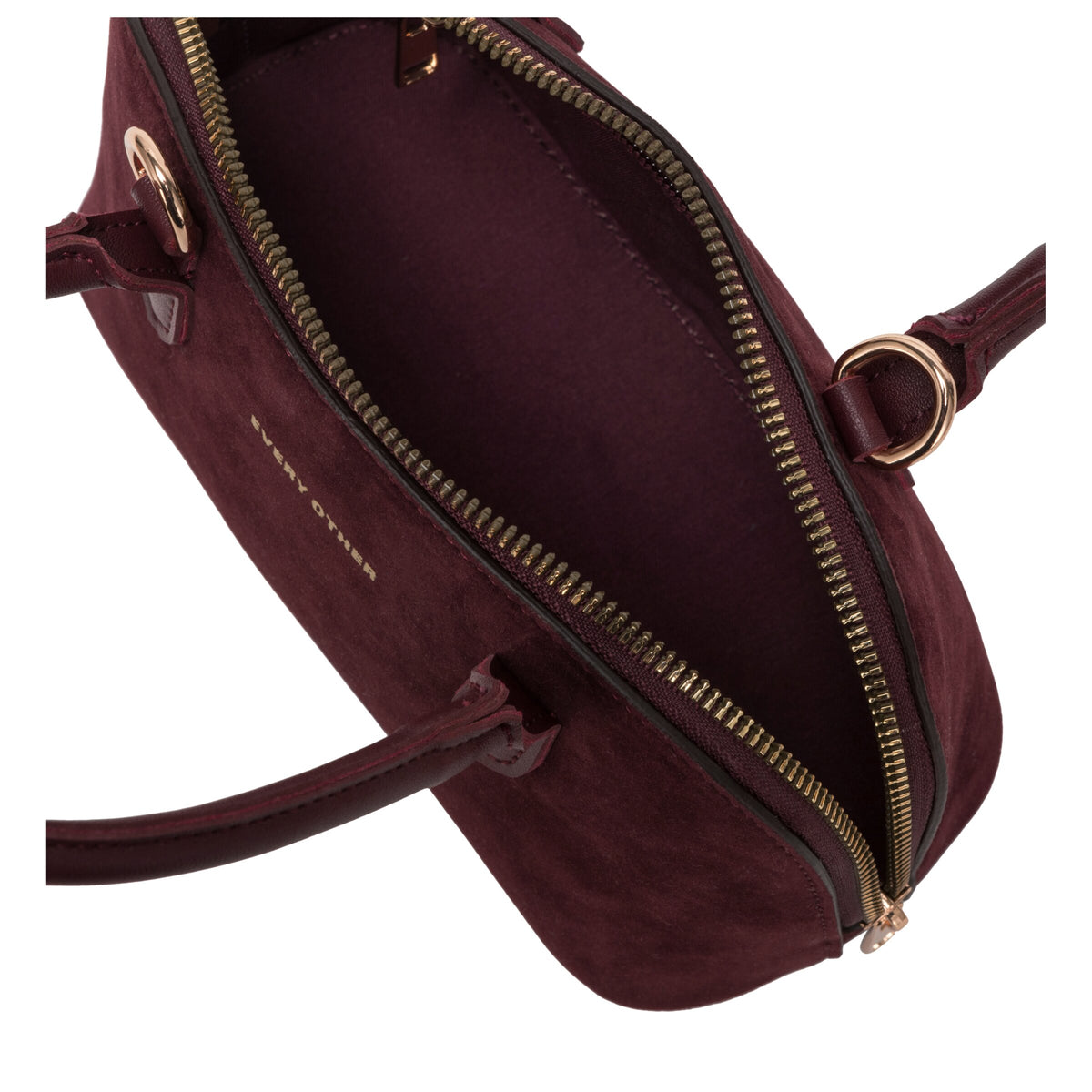 Suede Effect Mini Bowling Bag