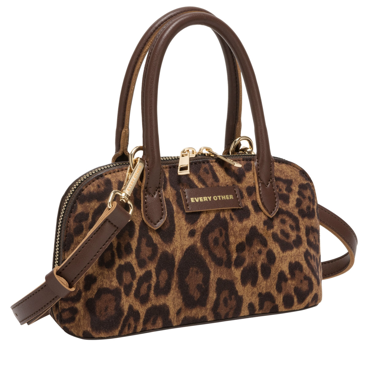 Suede Effect Mini Bowling Bag