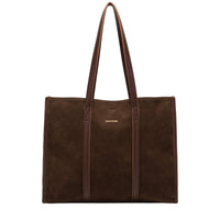 Suede Effect Large Tote Bag