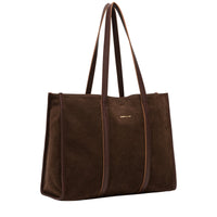 Suede Effect Large Tote Bag