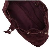 Suede Effect Draw Top Shoulder Cross Body